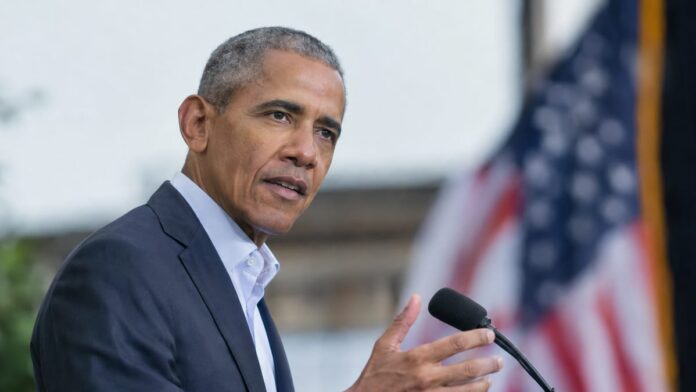 AI-generated illustration: Obama Defends Ilhan Omar, Calls Trump Citizenship Probe 'Appalling'