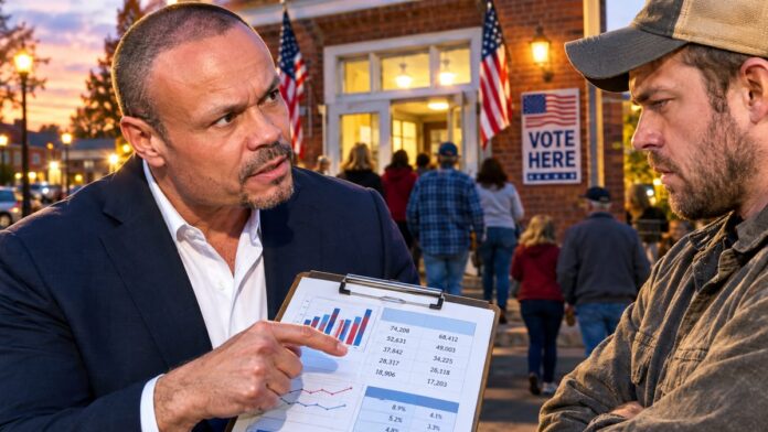 AI-generated illustration: Bongino contrasts 2022 Democrat turnout with GOP position today