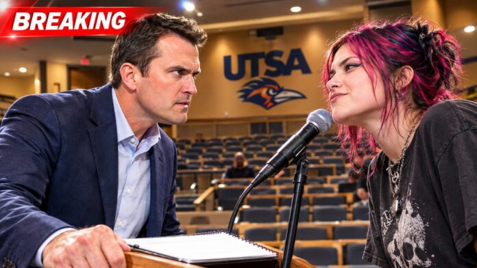 wp-1d27a30c-6984-4895-90a0-a906dd12bf11 AI-generated illustration: UTSA Student Reads Poem Celebrating Charlie Kirk Assassination