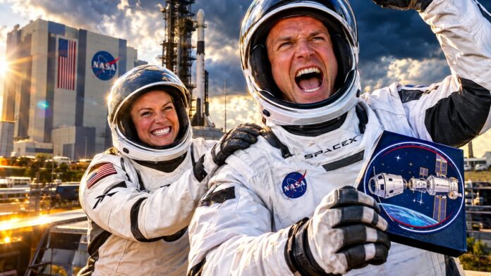 wp-2af14668-dffd-4124-8ddb-194386dfea80 AI-generated illustration: SpaceX Crew-13 Docks at ISS in Under Eight Hours, Booster Lands
