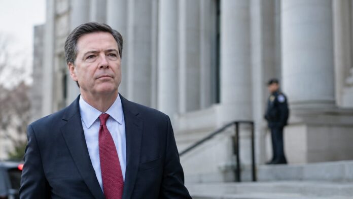 wp-2b145c83-07c0-4703-a5cc-0e47bc468674 AI-generated illustration: Judge Weighs Tossing Comey Case as DOJ Cites New Evidence