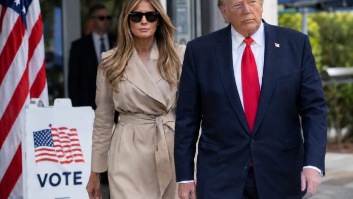 AI-generated illustration: Trump, Melania Vote in Person as Florida Opens Early Voting