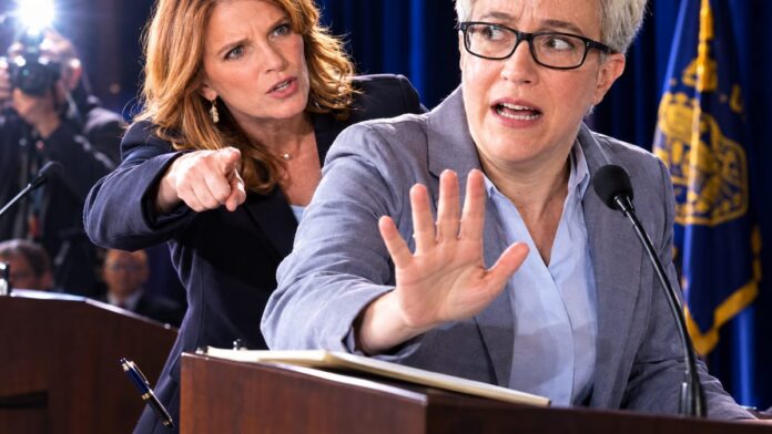 AI-generated illustration: Moderator Stops Kotek Mid-Debate, Drazan Names Failure