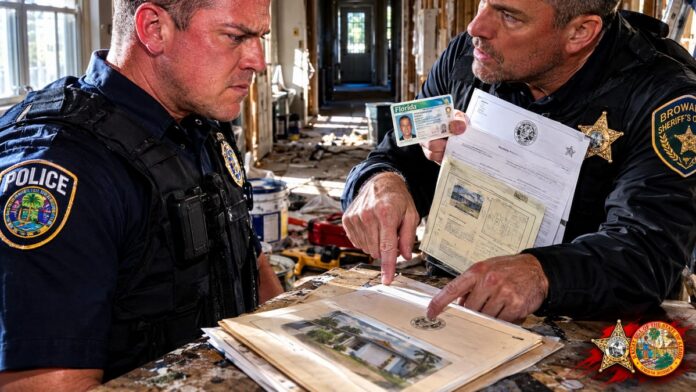 AI-generated illustration: Lauderhill officer arrested for stealing dead man's home