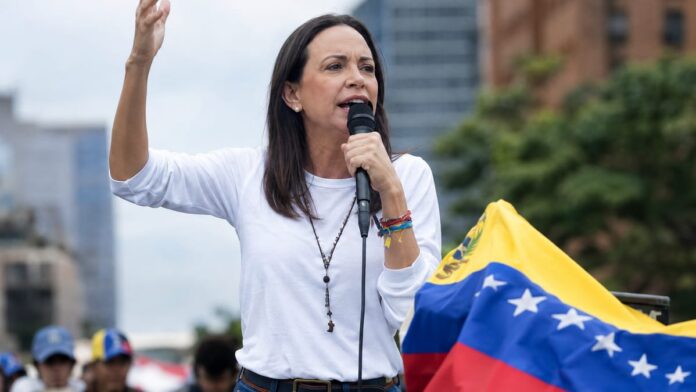 wp-78374e6b-d60c-4c44-9a25-ae32309a638e AI-generated illustration: Machado Says Rubio Plan Sets Venezuela Presidential Election for 2027