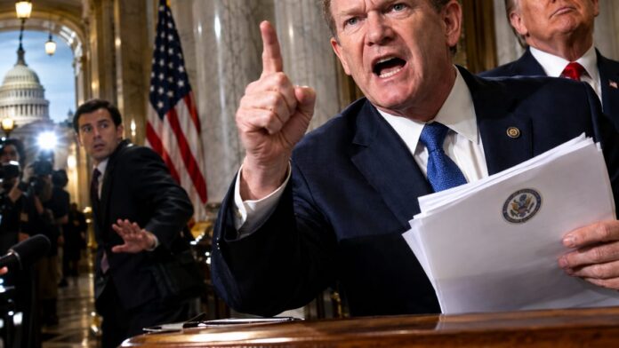 AI-generated illustration: Coons Claims Save Act Citizenship Proof Disenfranchises Millions