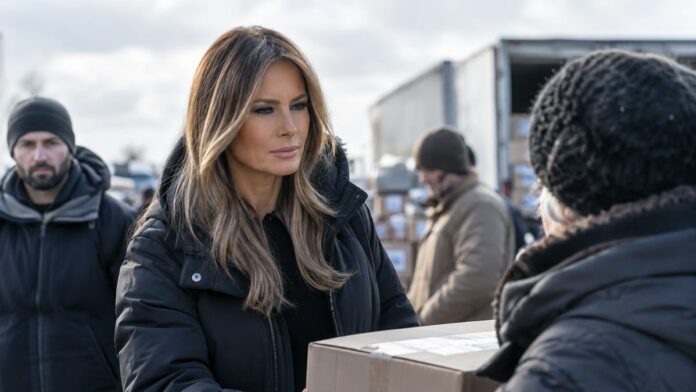 AI-generated illustration: Melania Trump Secures Russia-Ukraine Ceasefire for Besieged Oleshky