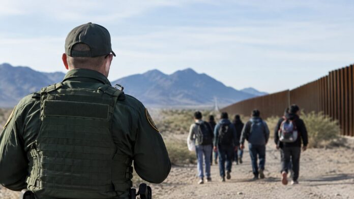 AI-generated illustration: Border Patrol Logs Lowest Apprehensions in History, Zero Releases