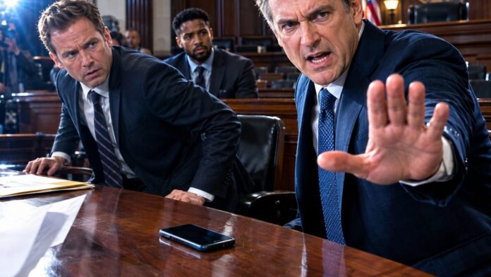 AI-generated illustration: Clancy Holdout Juror Phone Seizure Motion Adjourned by DA Agreement