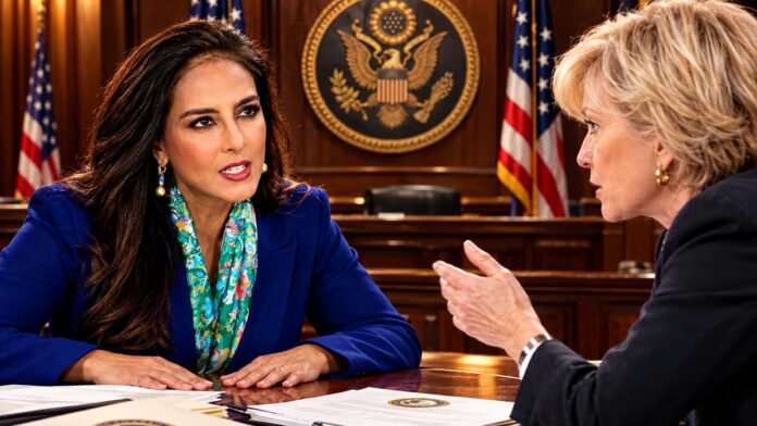 AI-generated illustration: Dhillon Defends DOJ Noncitizen Voting Crackdown on 60 Minutes