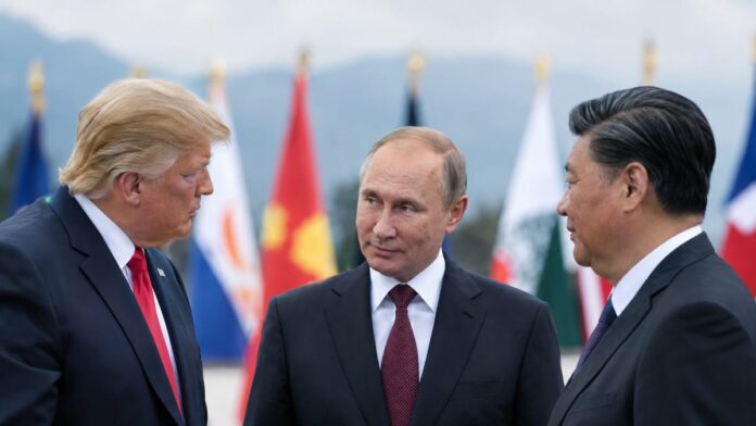 AI-generated illustration: Putin Proposes Summit With Trump and Xi to End Ukraine War: WSJ