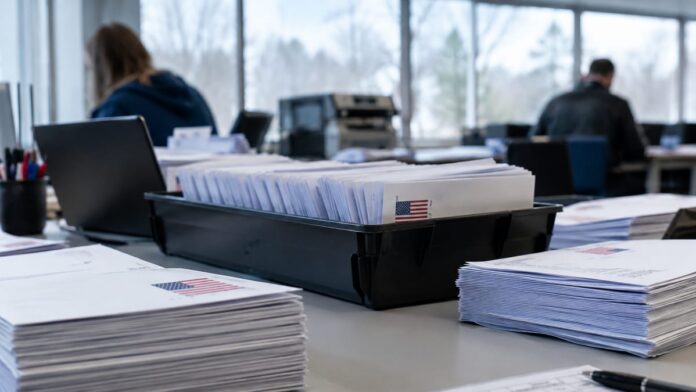 AI-generated illustration: Wisconsin Bars Clerks From Using Federal SAVE Voter Checks