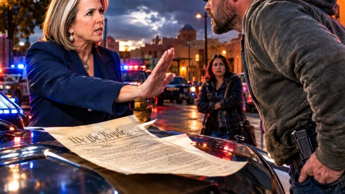 wp-e7d7d02f-ebdb-49f4-9f08-8beddee02b83 AI-generated illustration: Grisham Defends Suspending Constitutional Rights During Emergency