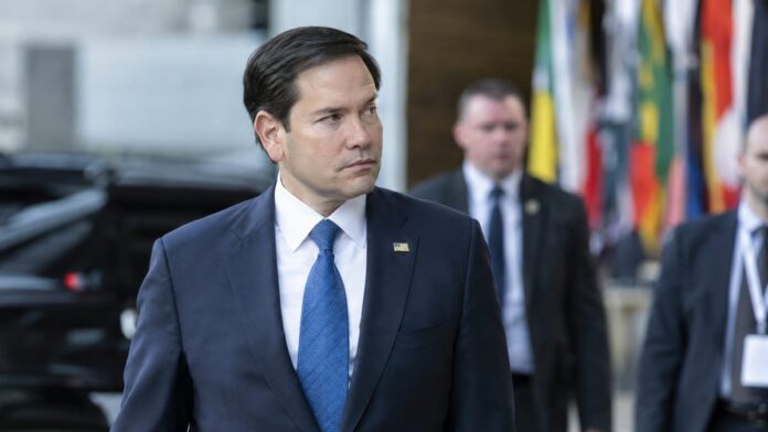 AI-generated illustration: Rubio Scraps G20 Photo After Europeans Balk at Standing With Lavrov