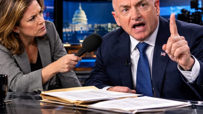 AI-generated illustration: Senator Mark Kelly Admits Tax Hike Is Affordability Plan for Families