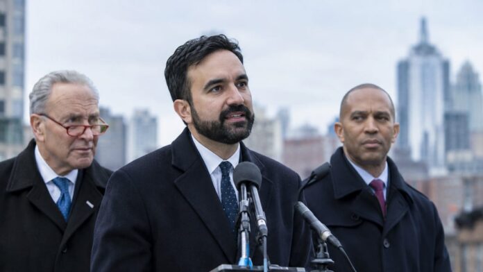 AI-generated illustration: Schumer, Jeffries Join Mamdani Push to Keep ICE Out of NYC Garages